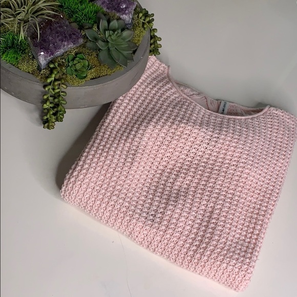 Bethany Mota baby Pink Bow Chunky Knit Sweater medium pullover - Picture 6 of 6